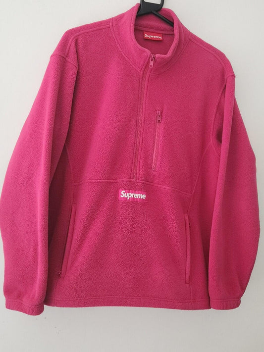 SS21 Supreme Polartec Half Zip Pullover Talla M Mediano Rosa Polar Magenta
