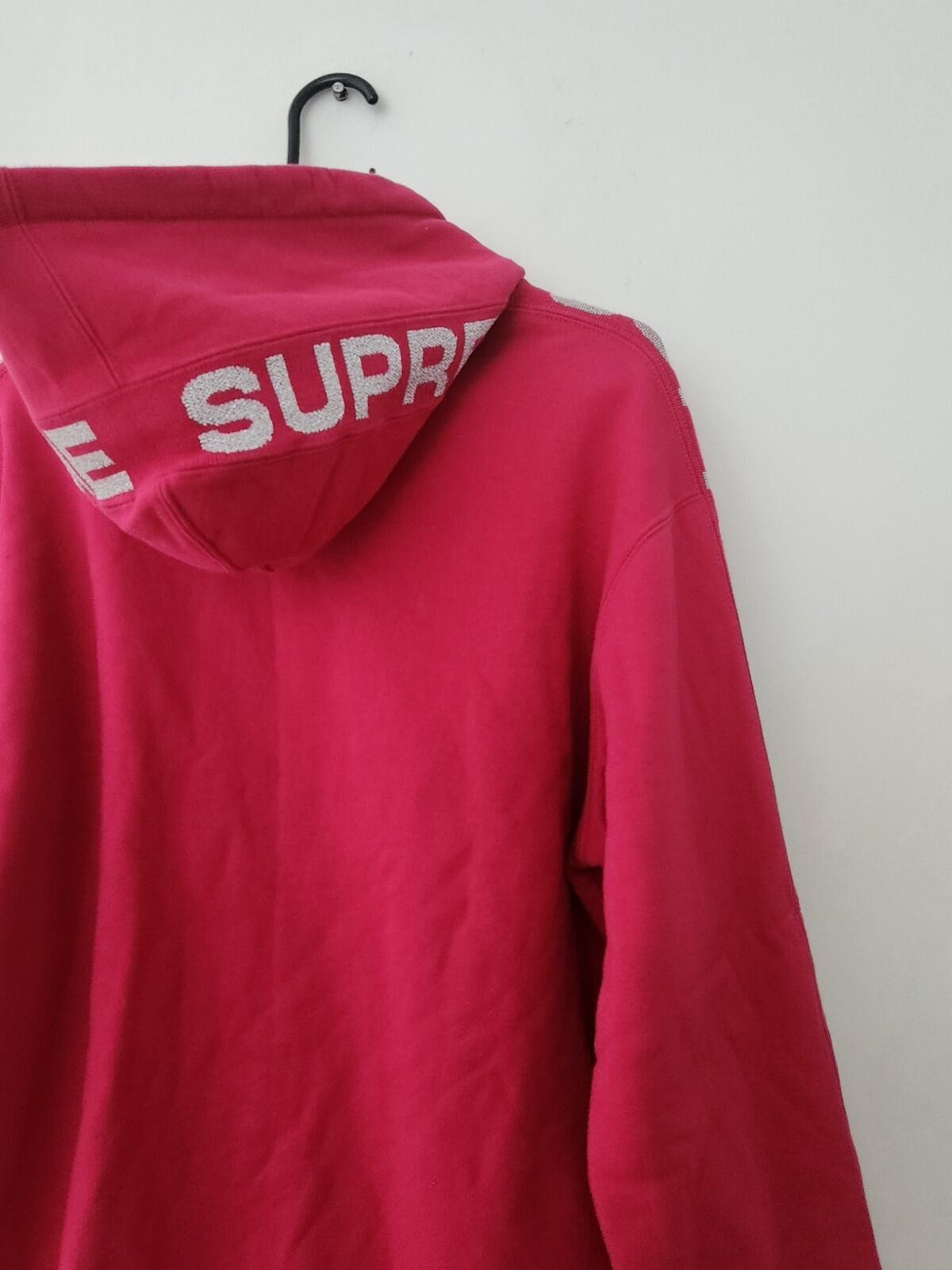 SS20 Supreme Metallic Rib hooded sweatshirt Fuschia hoodie L Large Pink Pullover