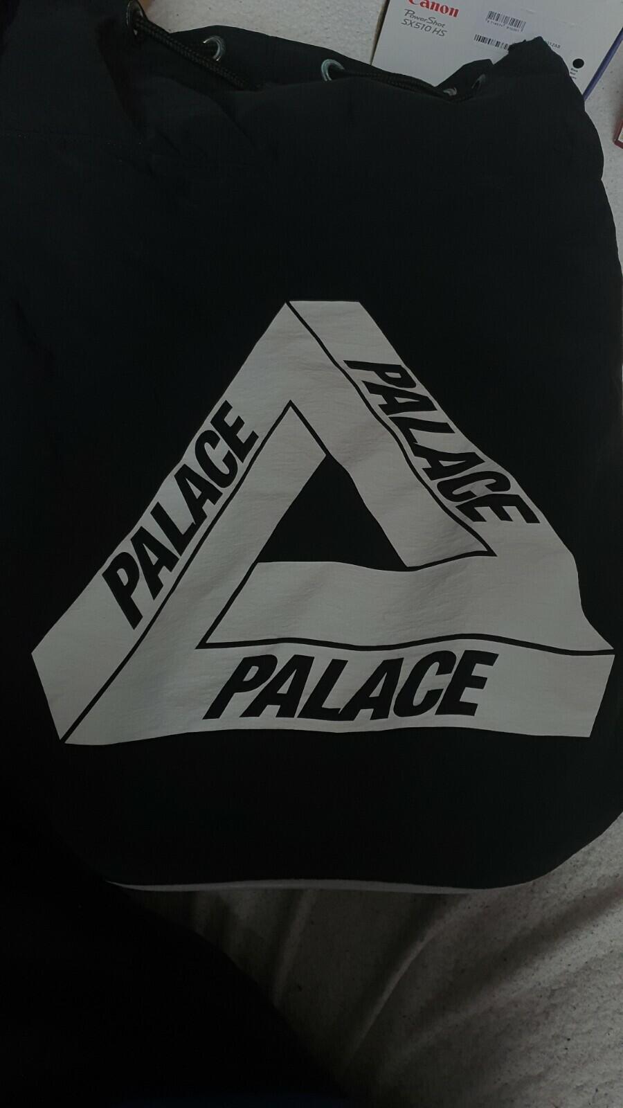AW16 Palace Benedon black Sack bag / backpack Tri-Ferg