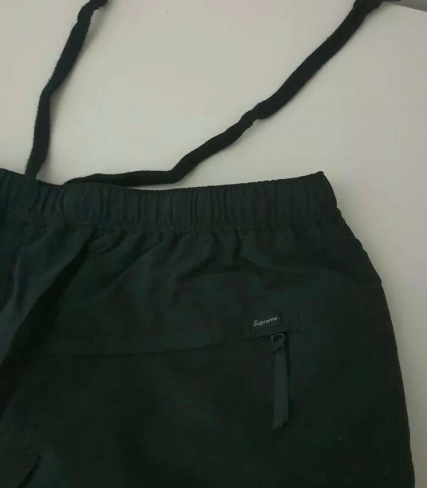 SS18 Supreme Tonal Taping nylon track pant size M medium black