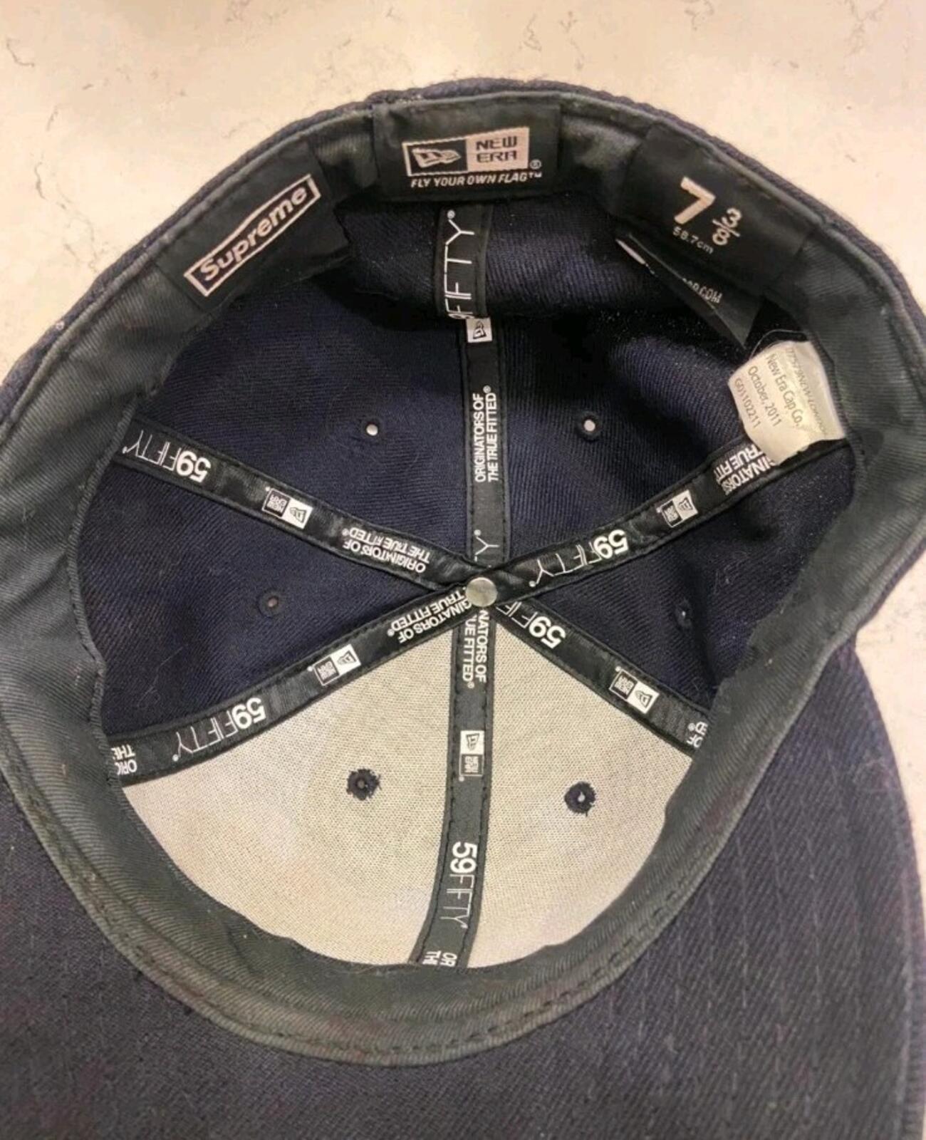 SS12 Supreme NO 1 Script New Era 59fifty fitted cap size 7 3/8
