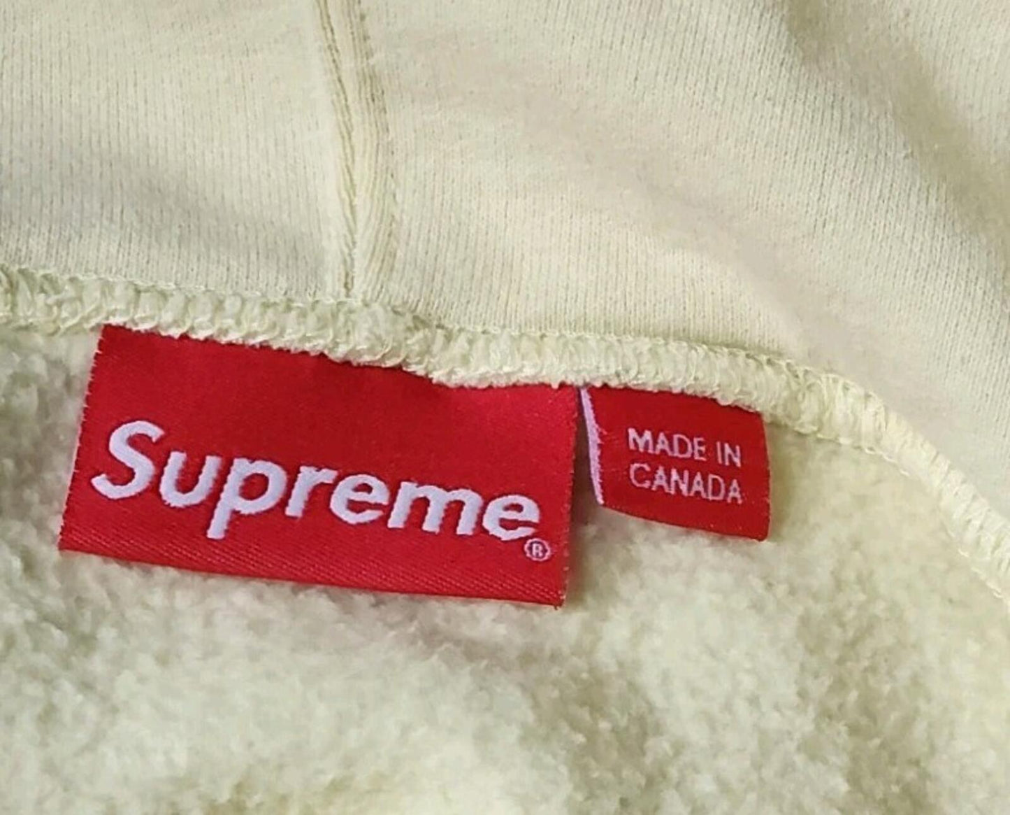 SS23 Supreme Small Box Hooded Sweatshirt 2XL XXL Yellow Hoodie Logo Pullover