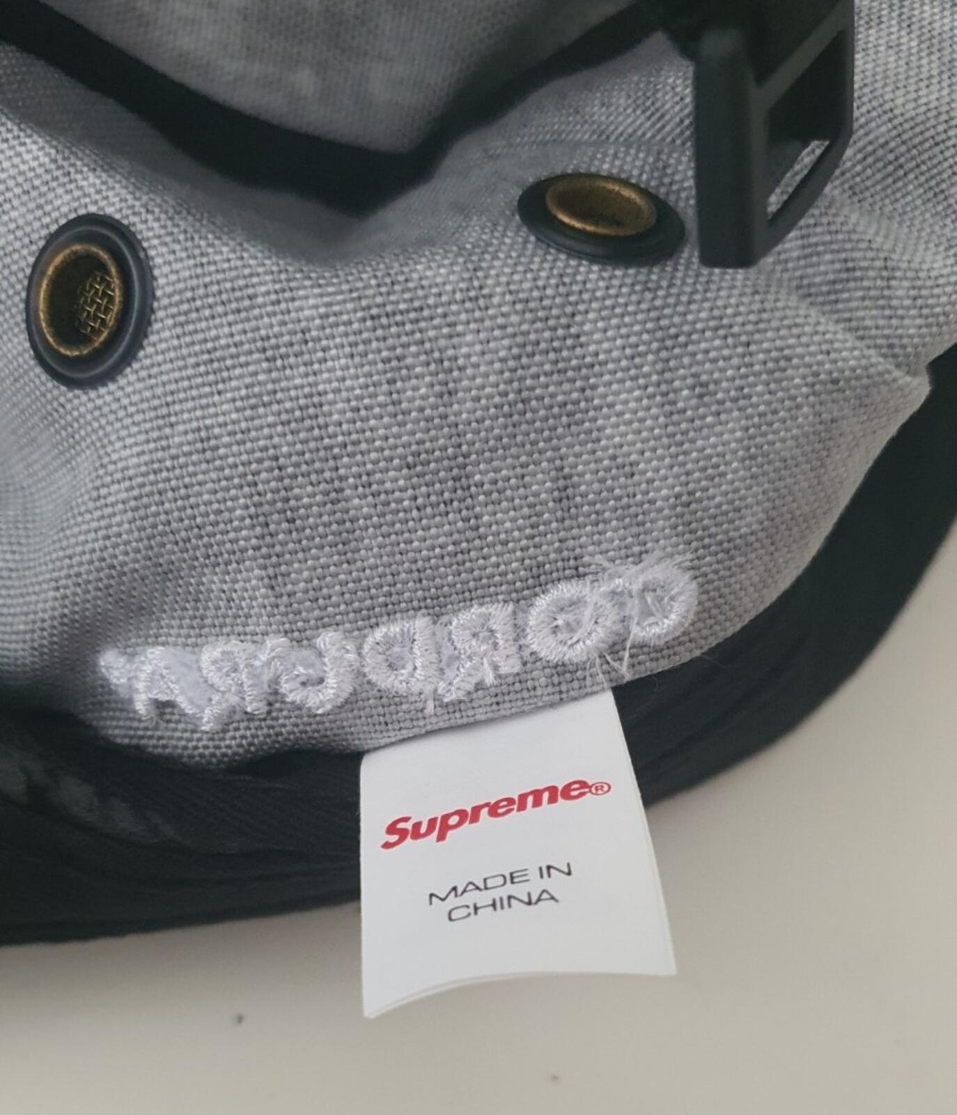 SS22 Supreme Coated Cordura Camp Cap Black