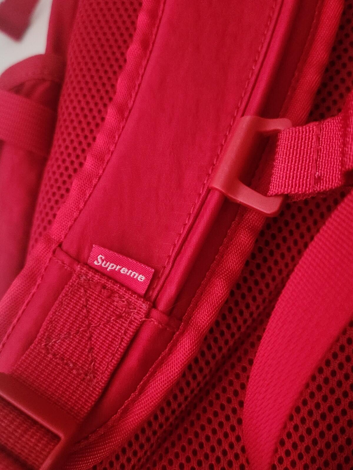 FW20 Supreme Backpack Dark Red Bag Water Resistant Nylon Rucksack