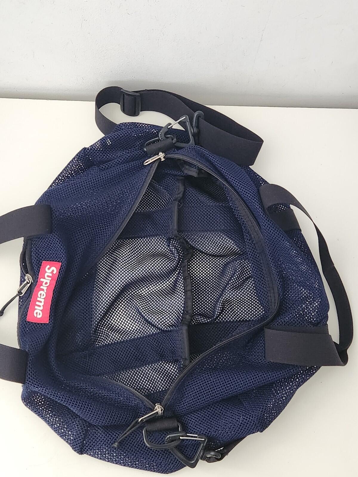 SS16 Supreme Navy Mesh Duffle Bag Navy