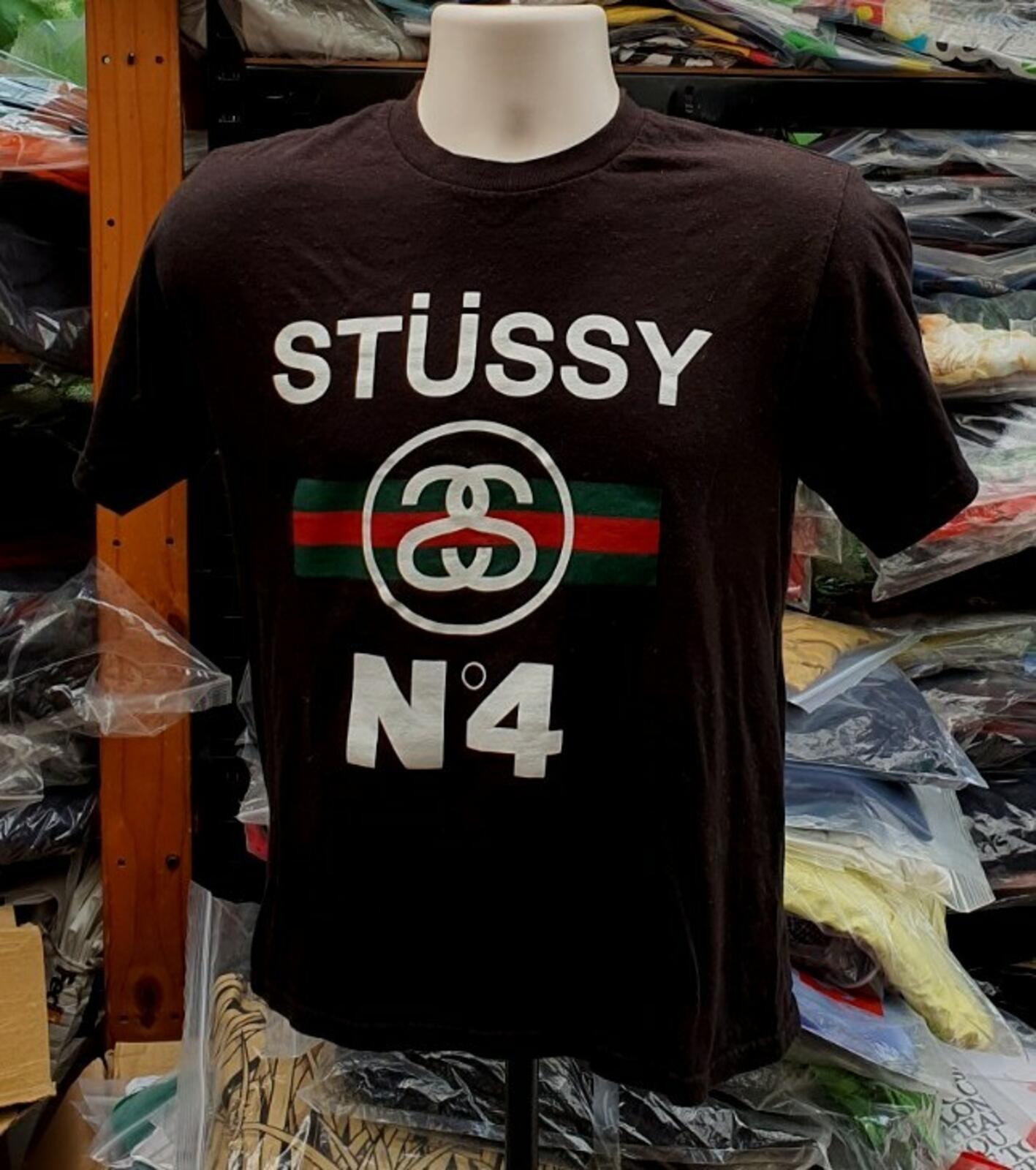 STUSSY camiseta negra n.º 4 talla S