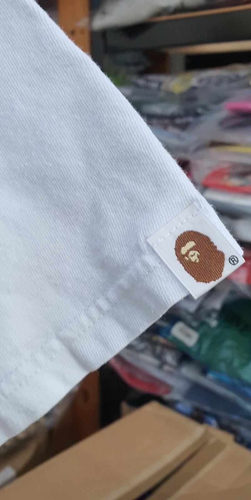 Camiseta Bape X Stussy de A Bathing Ape Blanca Talla M BAPE