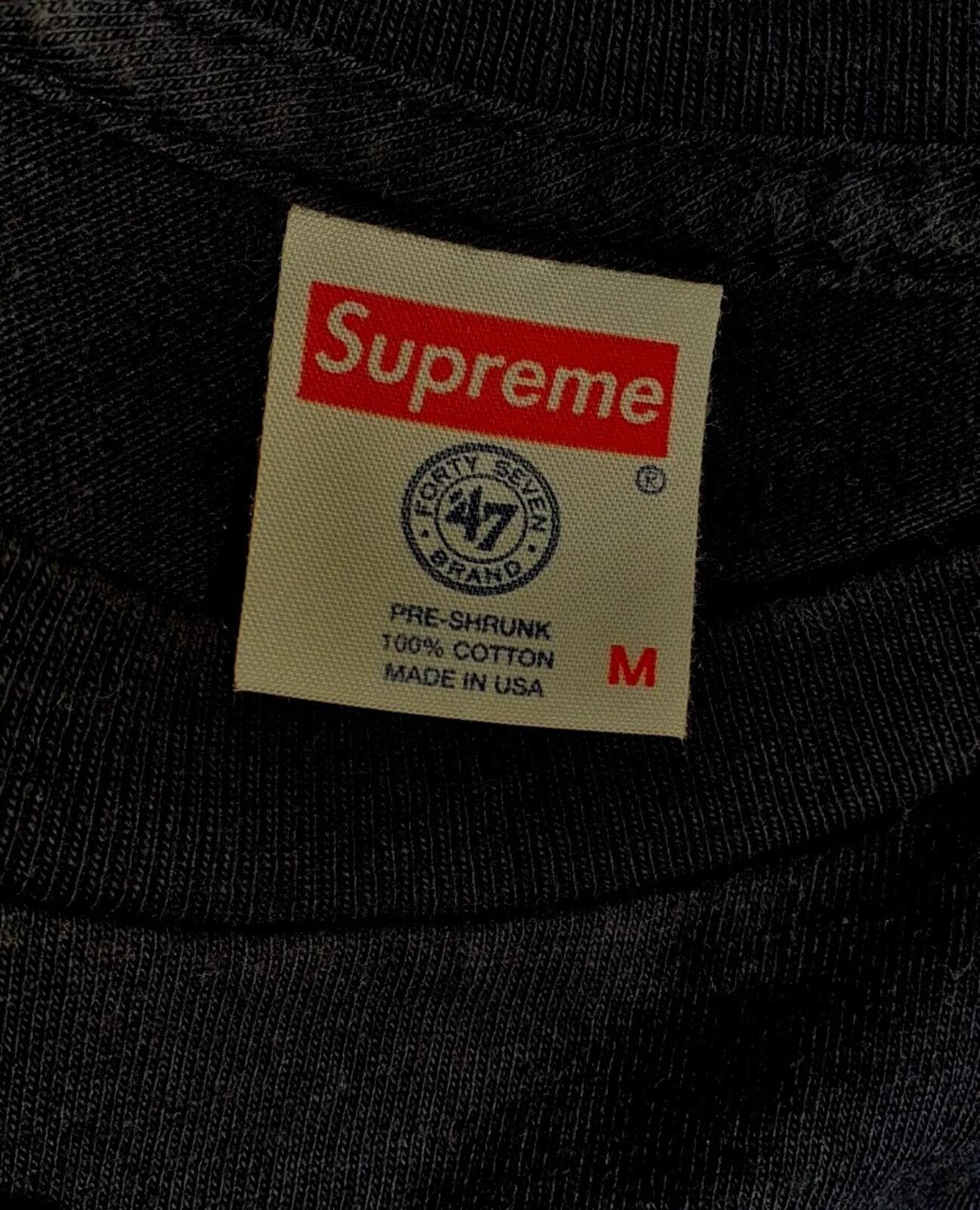 SS15 Supreme New York Yankees Box Logo Navy Tee Size M