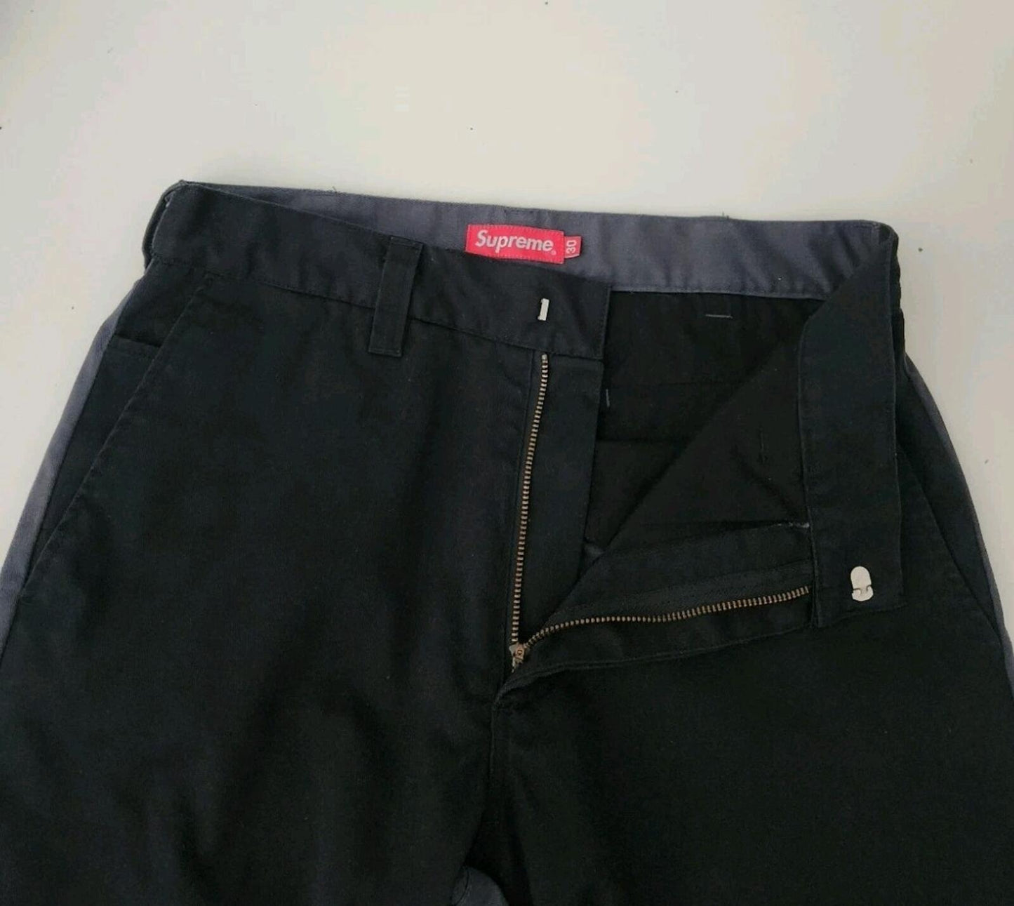 SS17 Supreme Split Work Pant size 30 W30 L30 zip up trousers pants Grey Black S