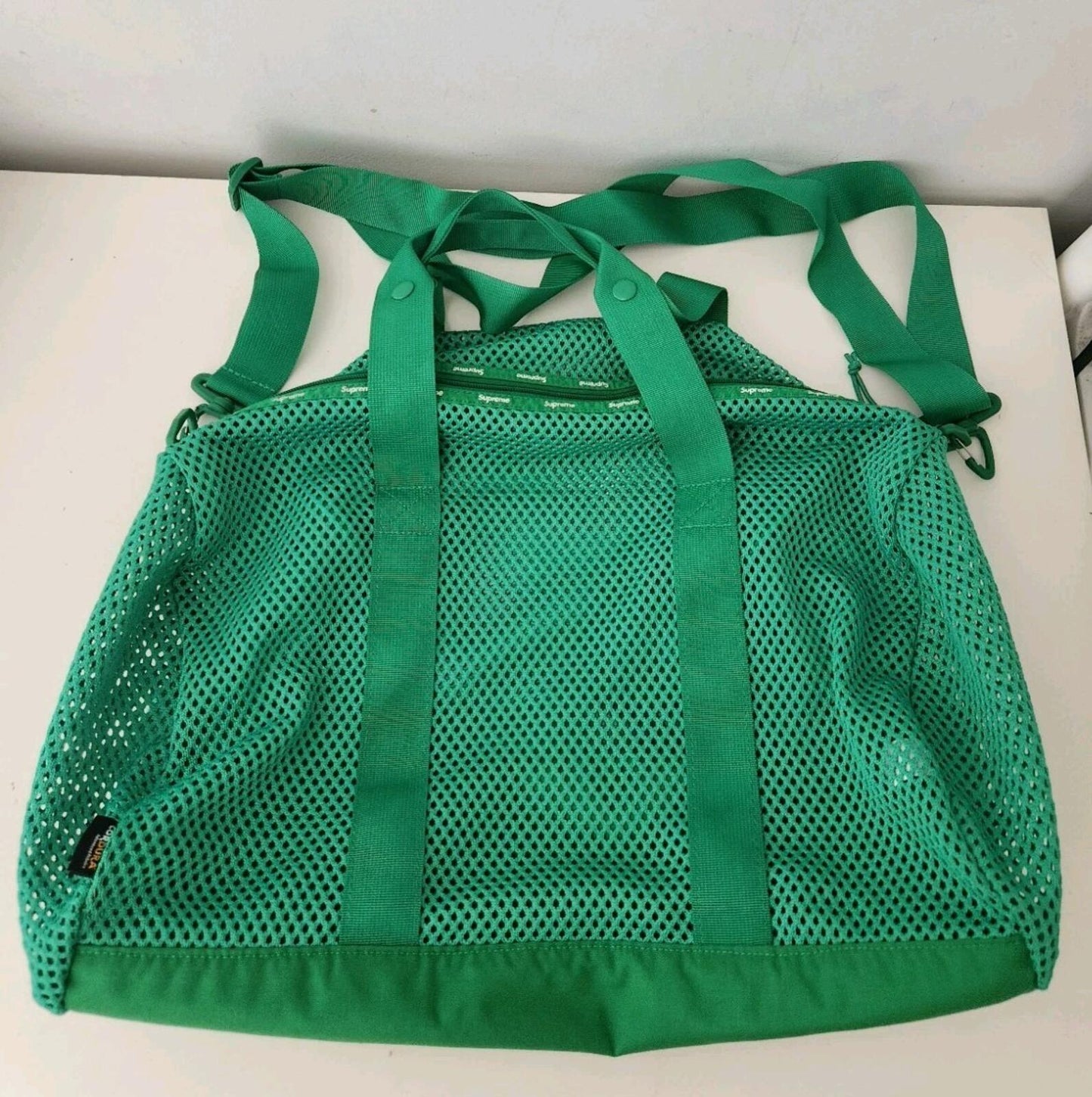 SS23 Supreme mesh duffle bag Green 25L holdall