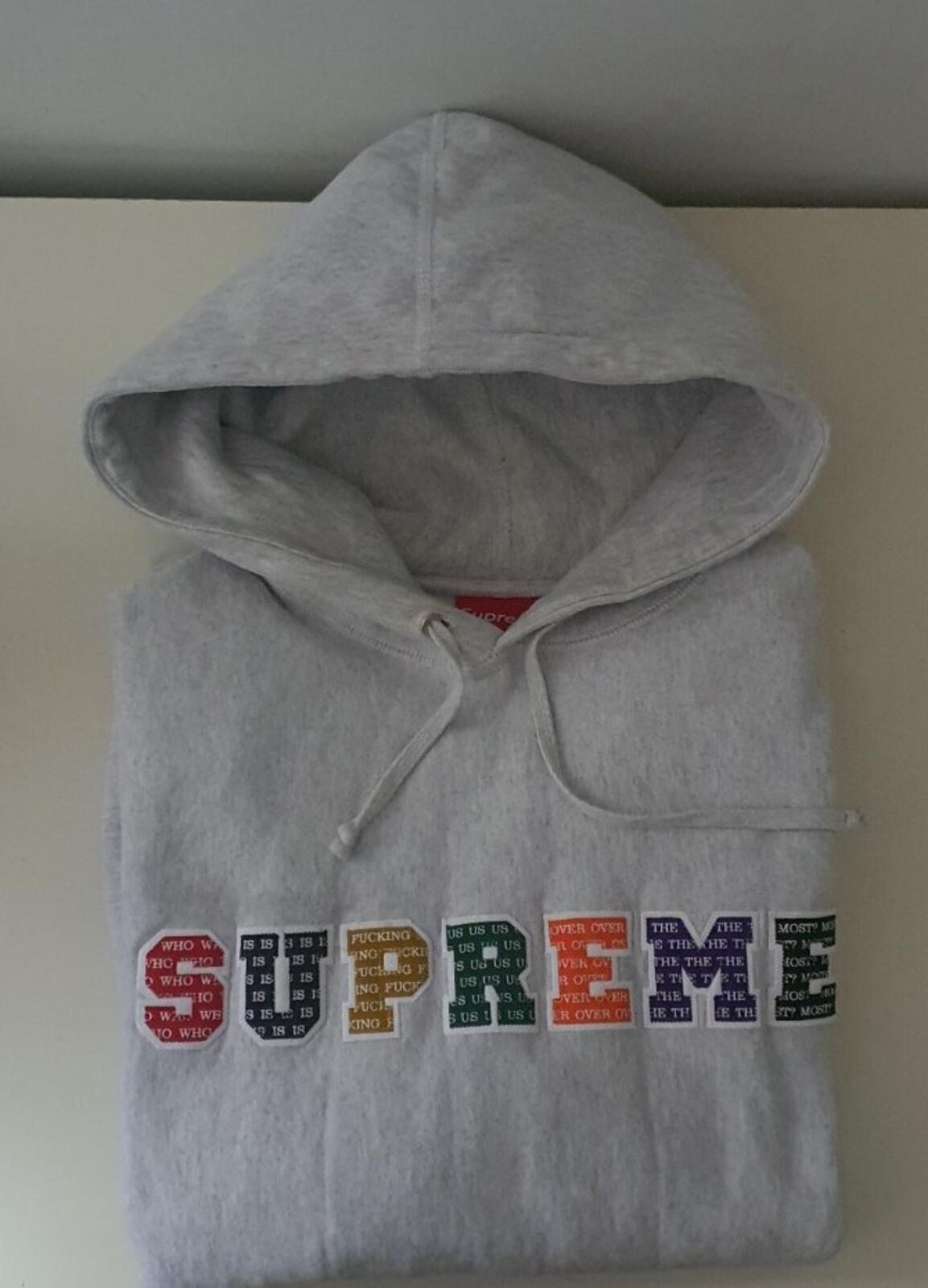 FW19 Supreme The Most Hooded Sweatshirt Heather Grey Size M