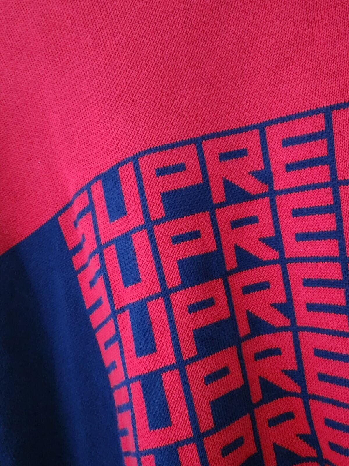 FW18 Supreme Repeat Logo sweater size XL navy jumper