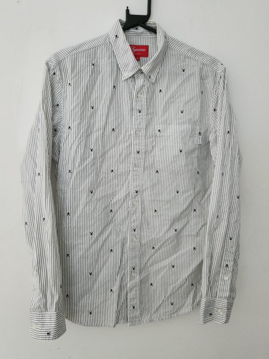 SS11 Supreme x Playboy Oxford Hemd S small weiß vintage 2011 Selten Button Up