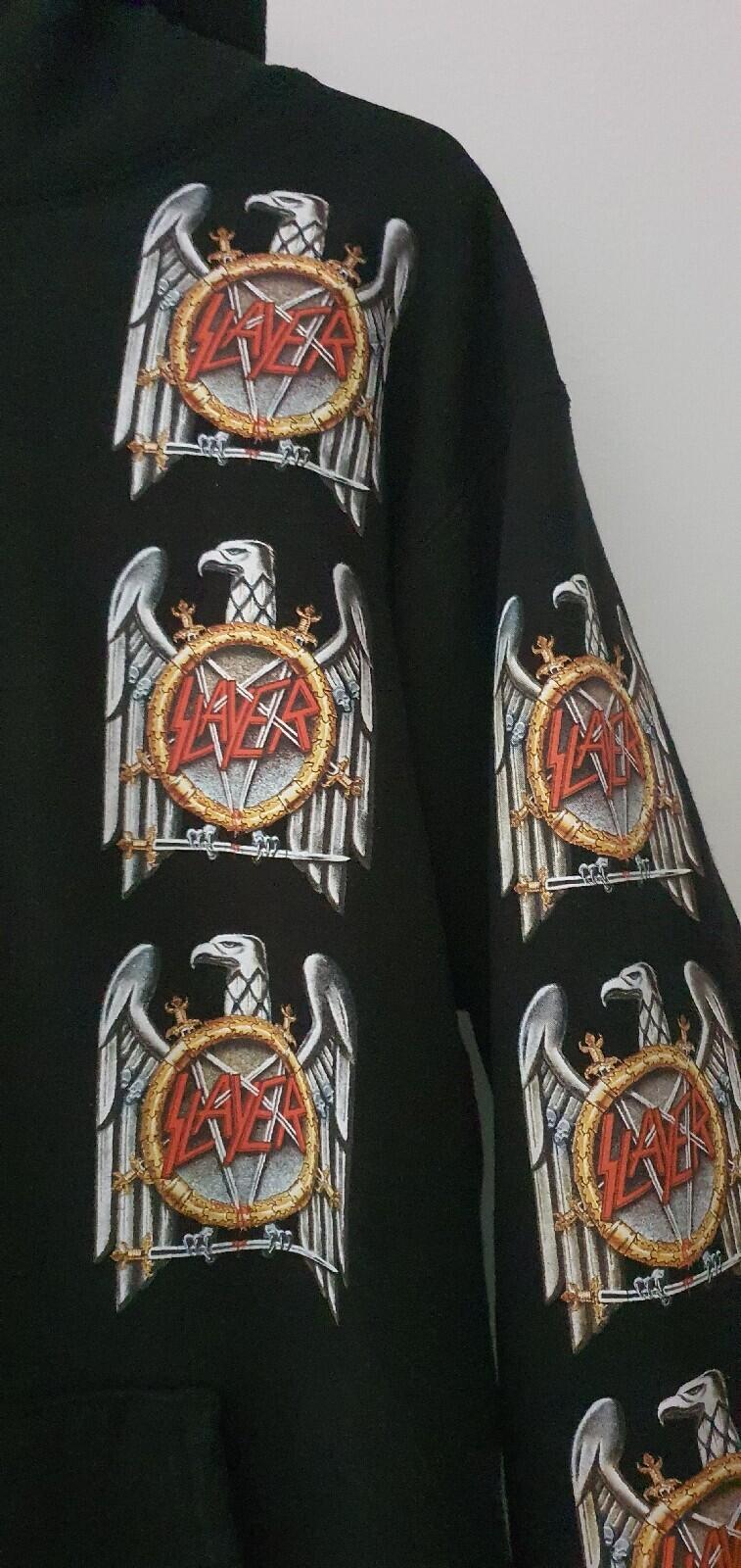 FW16 Supreme x Slayer Hooded Sweatshirt Size M Medium Black Hoodie