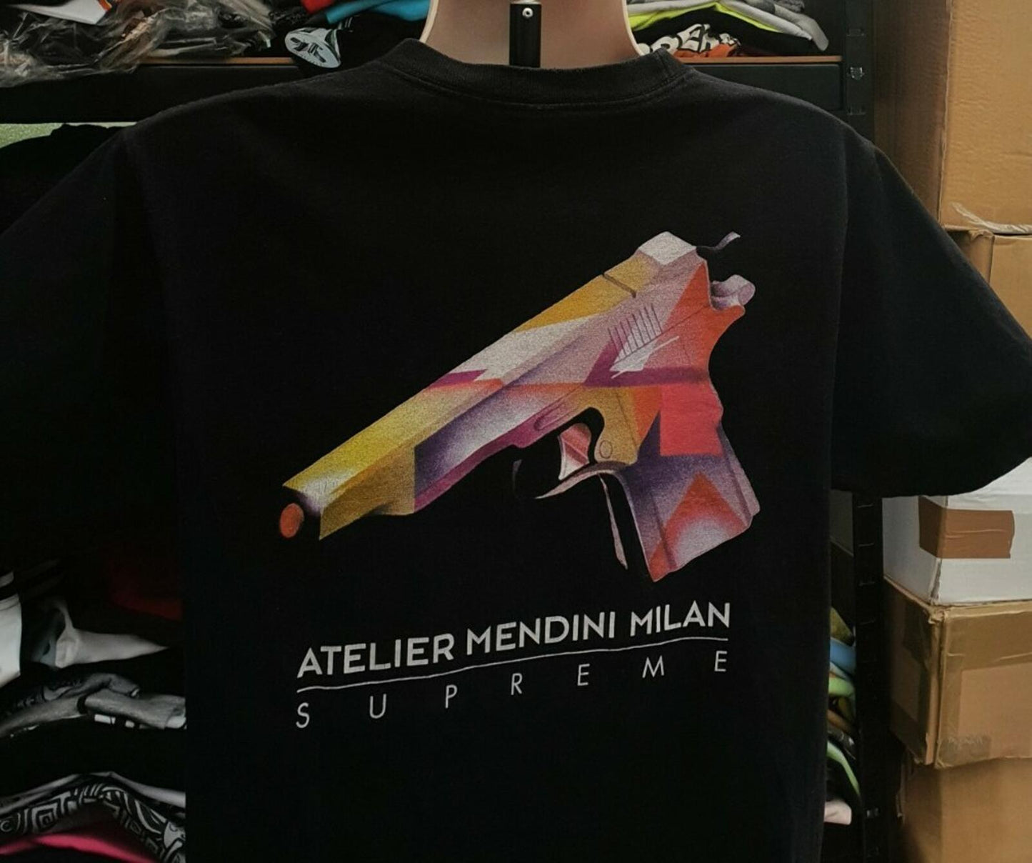 SS16 Supreme Mendini Gun Tee Black Size M