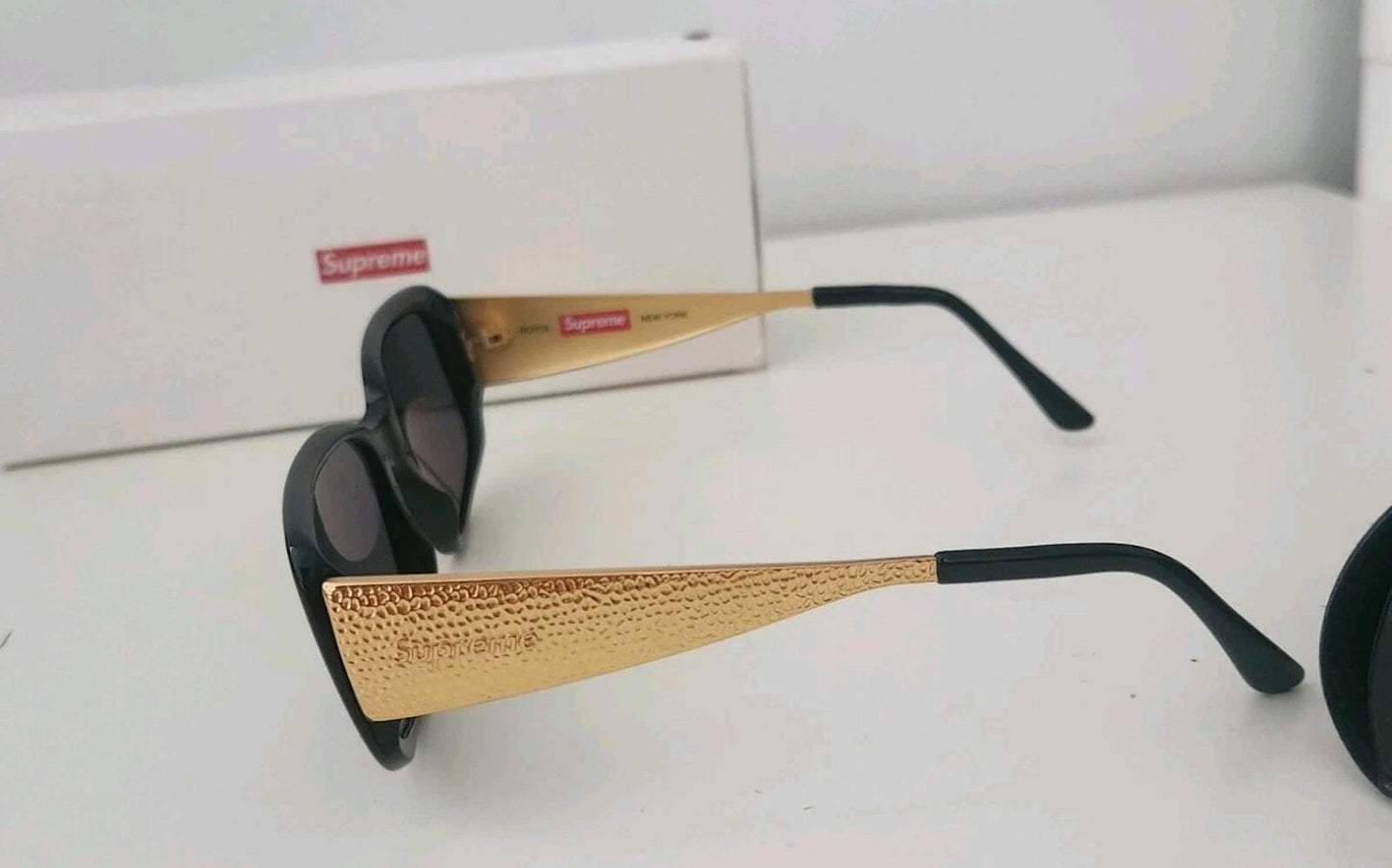 SS17 Supreme Royce sunglasses RRP £168 Black Gold Made in Italy New Handmade