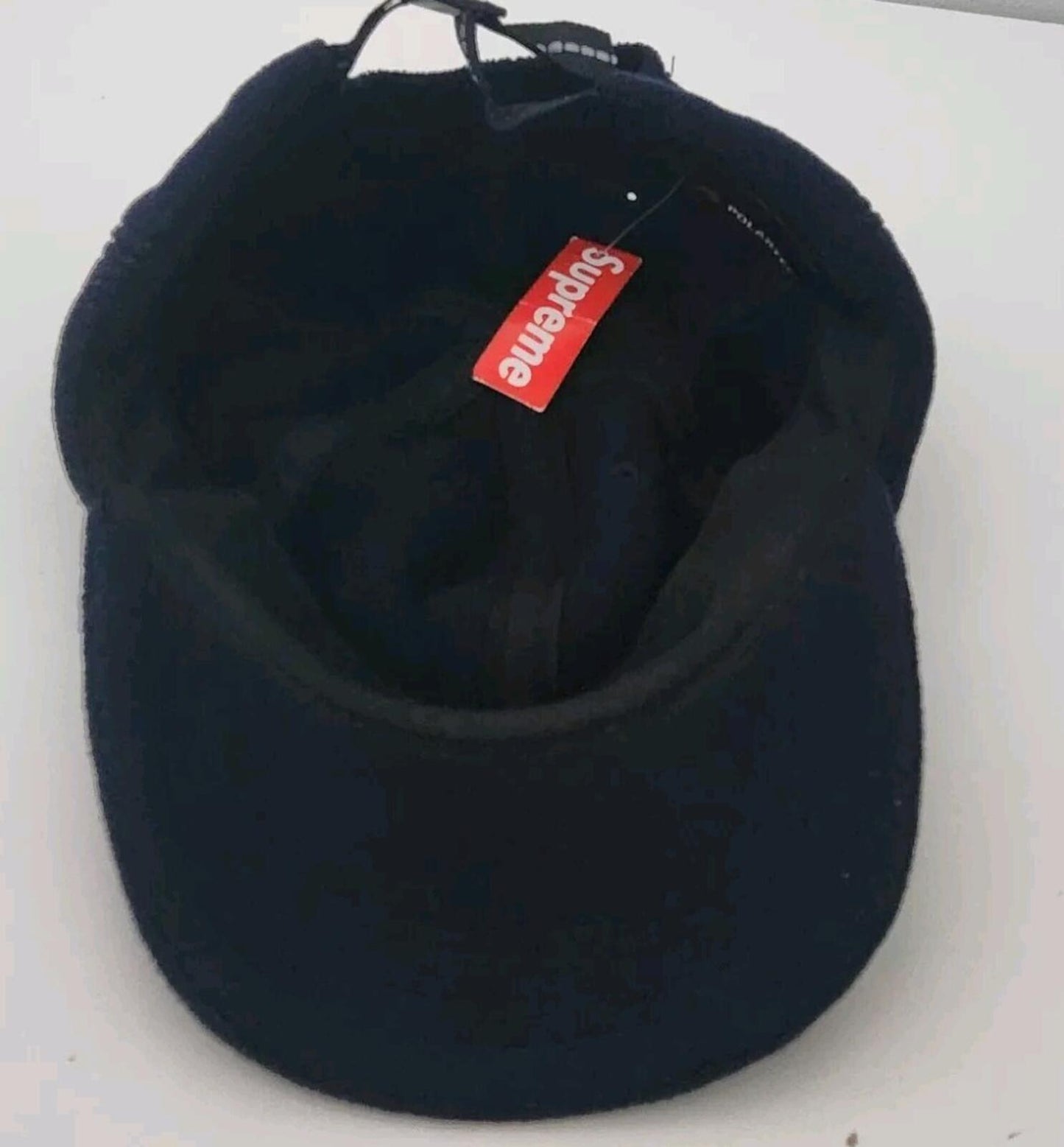 FW16 Supreme Polartec Fleece 6-panel Navy hat cap Reflective patch New with tag