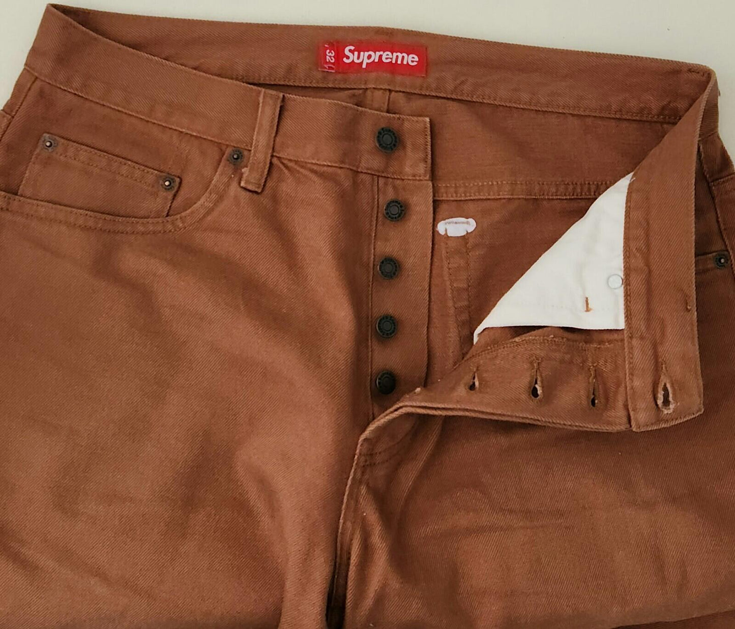 SS24 Supreme Regular Jean Brown Size 32 W32 L32