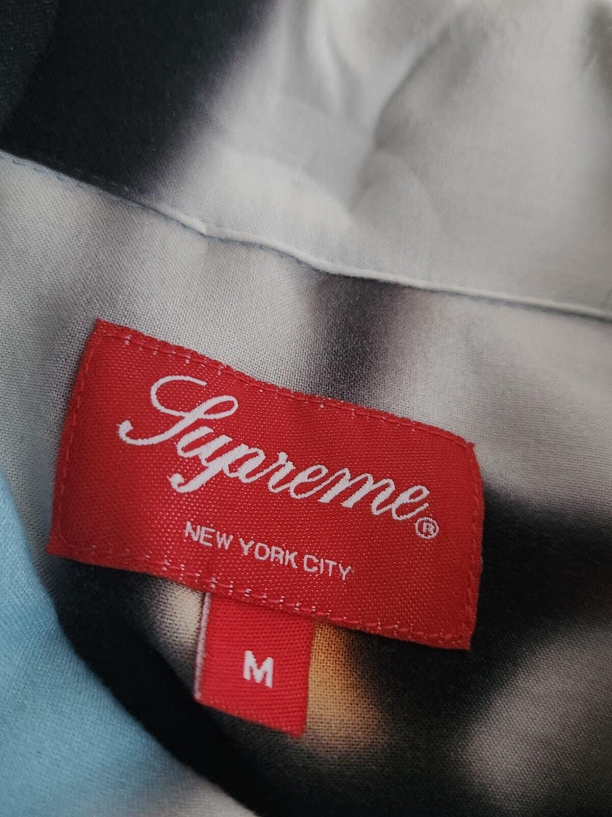 FW20 Supreme Penguin Rayon S/S Shirt Blue Size M