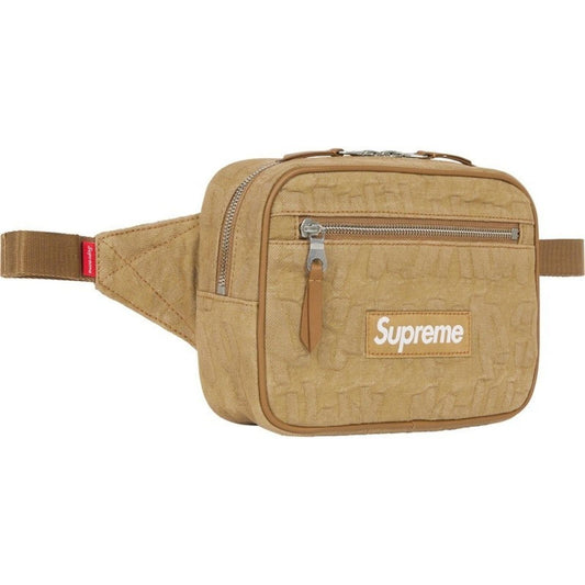 SS22 Supreme Fat Tip Jacquard Denim Waist Bag Oliva