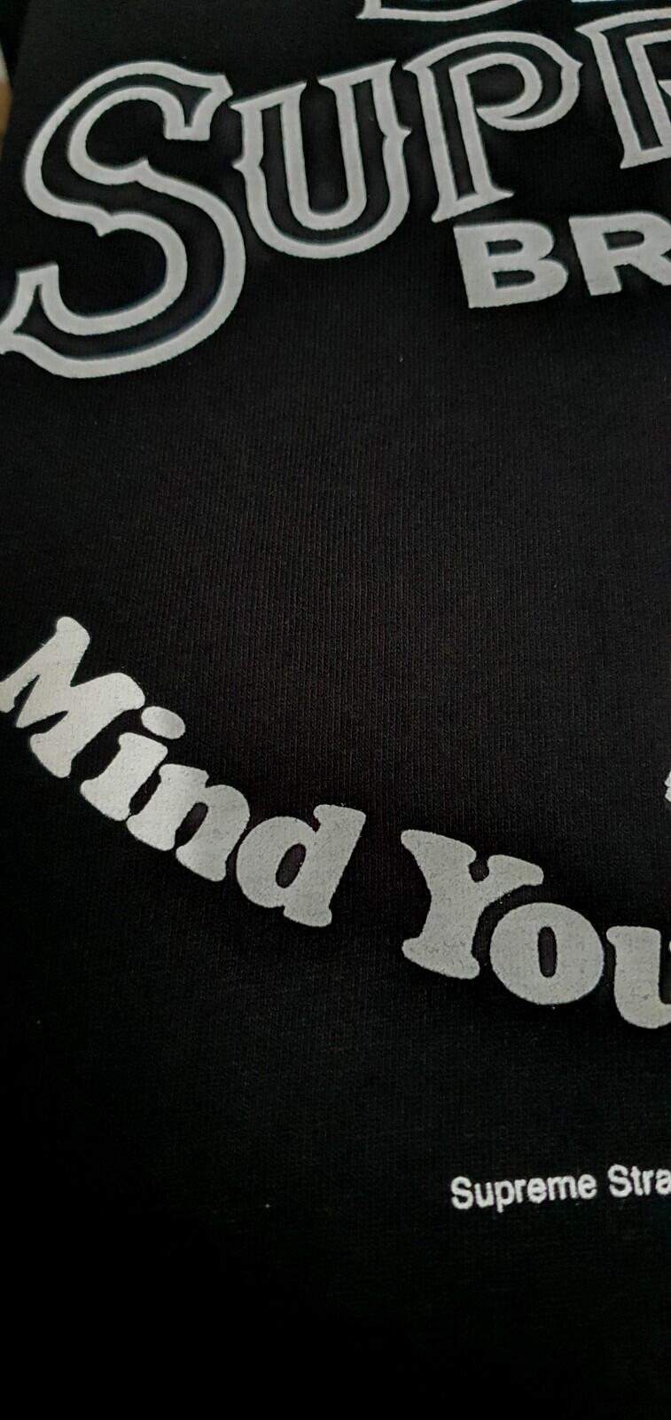SS11 Supreme Mind Your Business Camiseta Negra Talla M