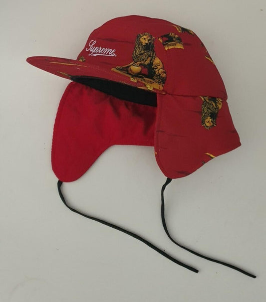 SS13 Supreme Lions Trail Mütze Größe M/L rot Ohrenklappe Vintage 2013 Selten