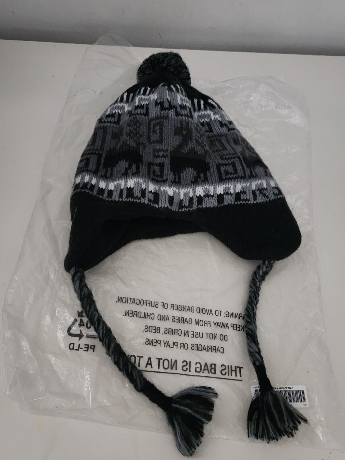 FW20 Supreme Chullo Windstopper Ohrenklappen-Beanie Schwarz GORE-TEX