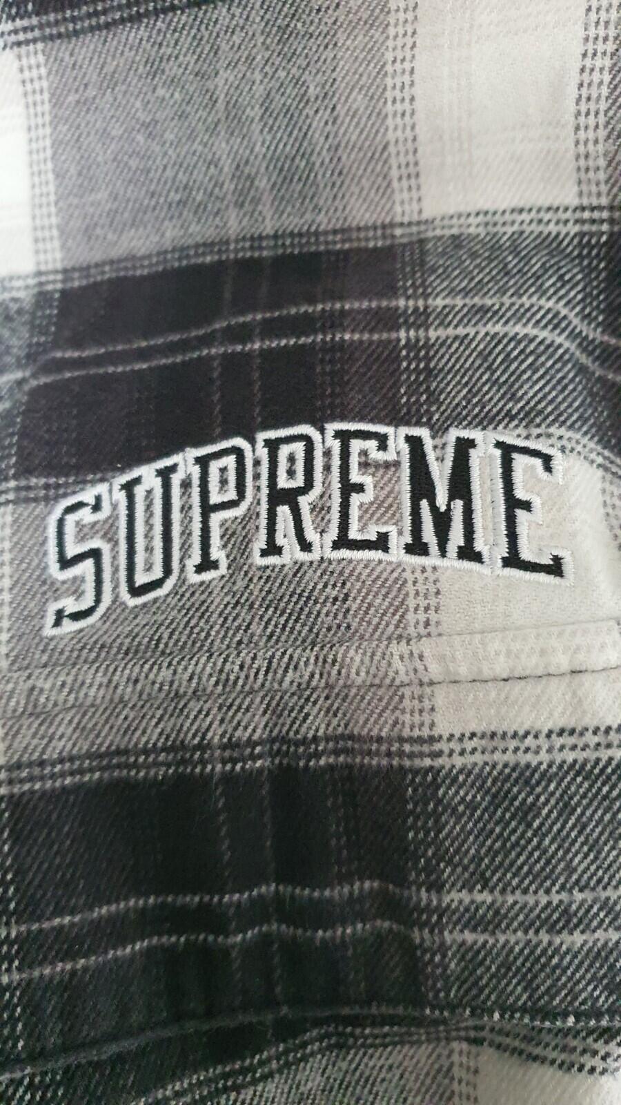 FW19 Supreme Quilted Hooded Plaid Shirt Black Size XL