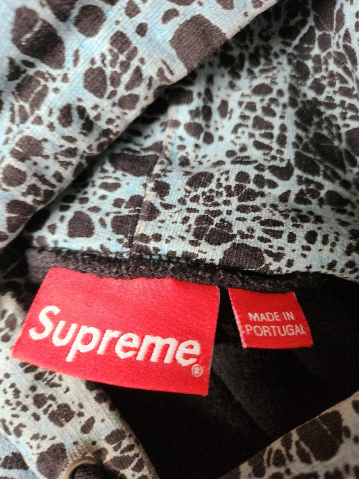 SS19 Supreme Marble hooded sweatshirt size XL hoodie blue