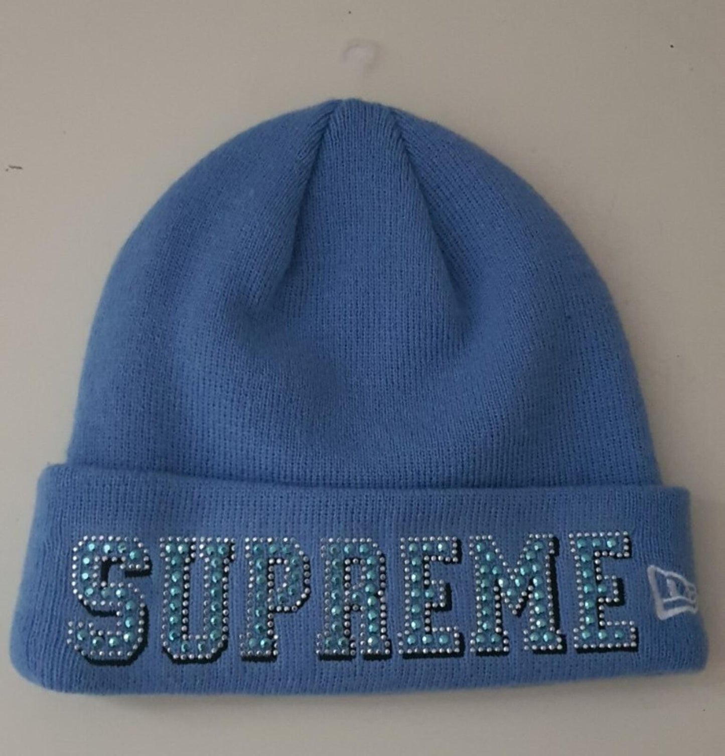 SS20 Supreme New Era Germs beanie light blue New Hat