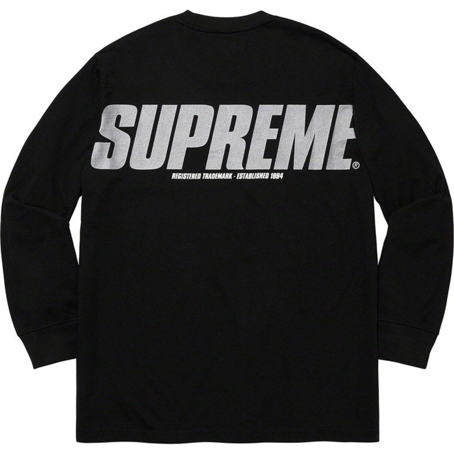FW20 Supreme Trademark L/S Top Tee Black Size XL