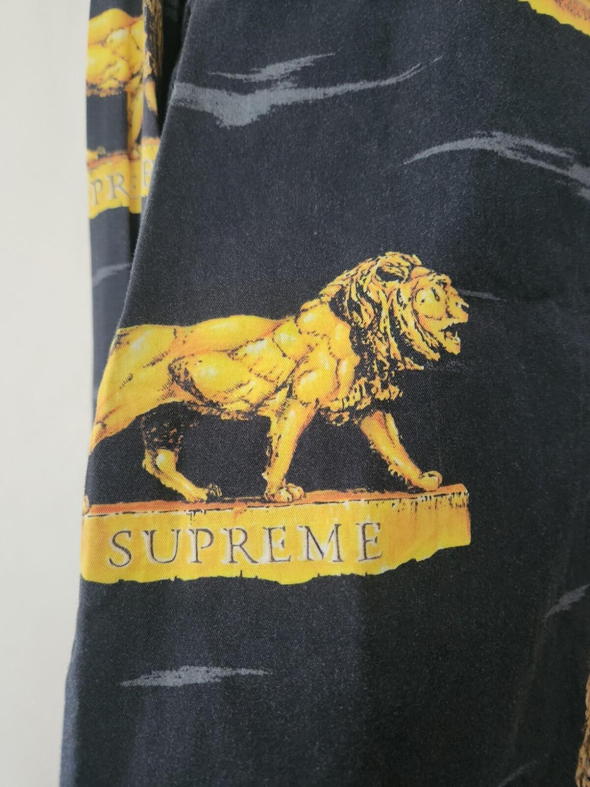 FW13 Supreme Lions shirt size M medium Button Up vintage 2014 rare  black top