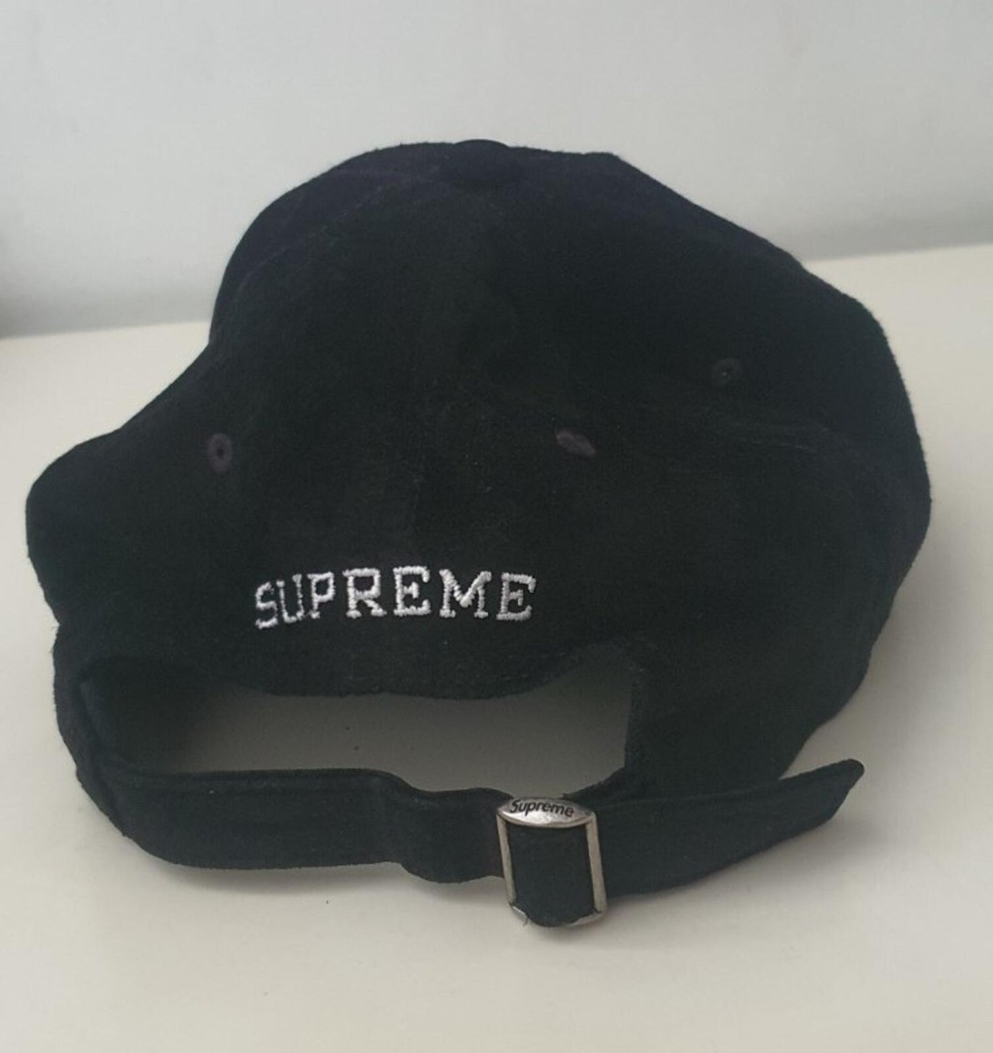 SS20 Supreme Wildleder 6-Panel-Cap Schwarz Lederhut Paris
