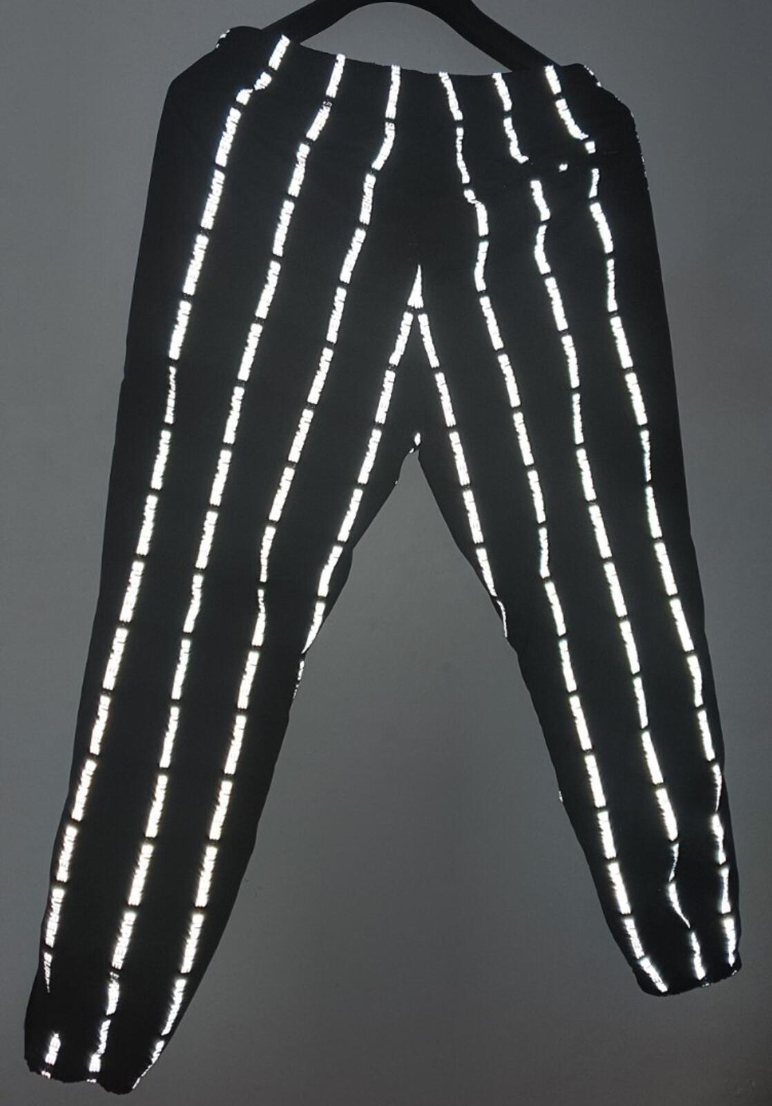 FW18 Supreme Reflective Text Track Pant Black Talla S