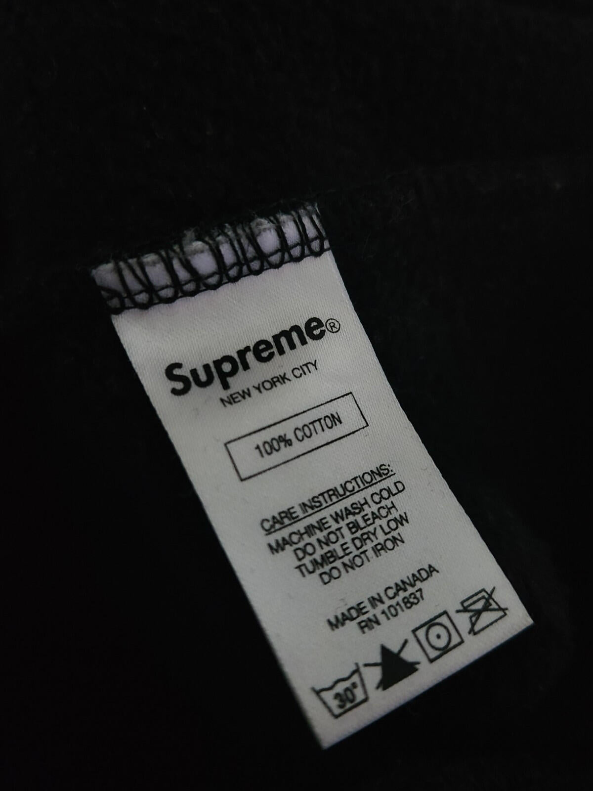 FW19 Supreme HQ Hooded Sweatshirt Black Size L