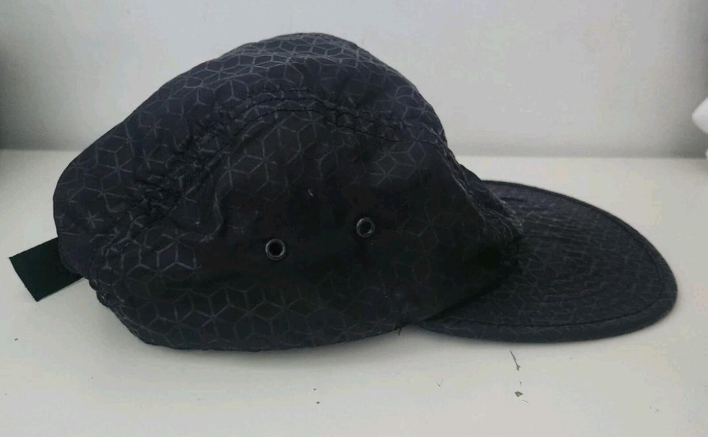 SS19 Supreme Geometric Ripstop Camp Cap Purple Nylon Hat Made In USA