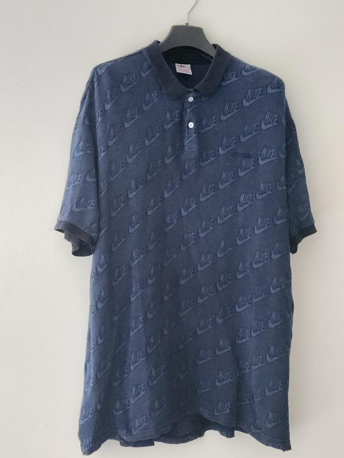 FW18 Supreme x Nike Jacquard Polo shirt DYED IN NAVY size XL