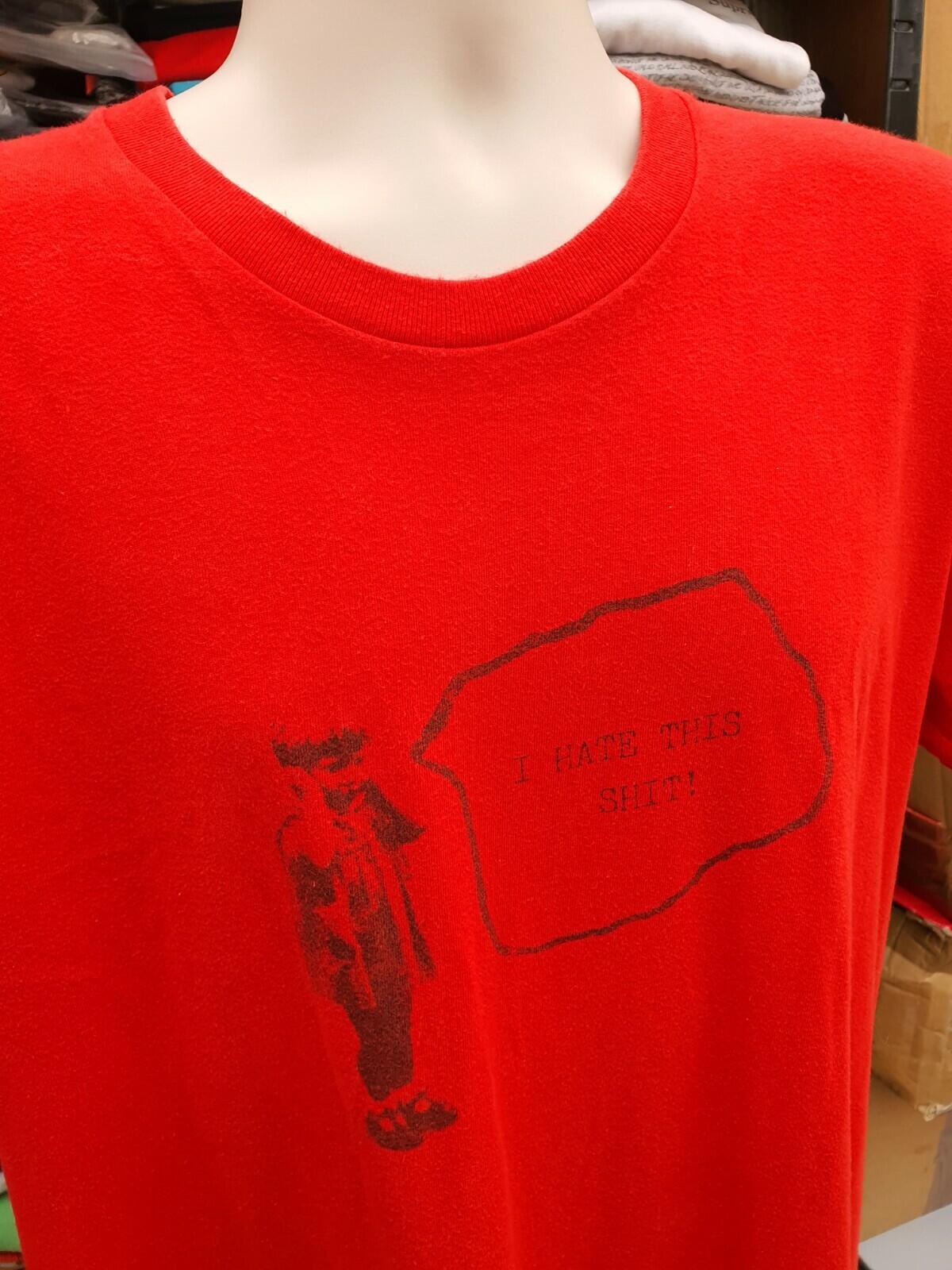 SS13 Supreme I HATE THIS SHI T rotes T-Shirt L großes T-Shirt