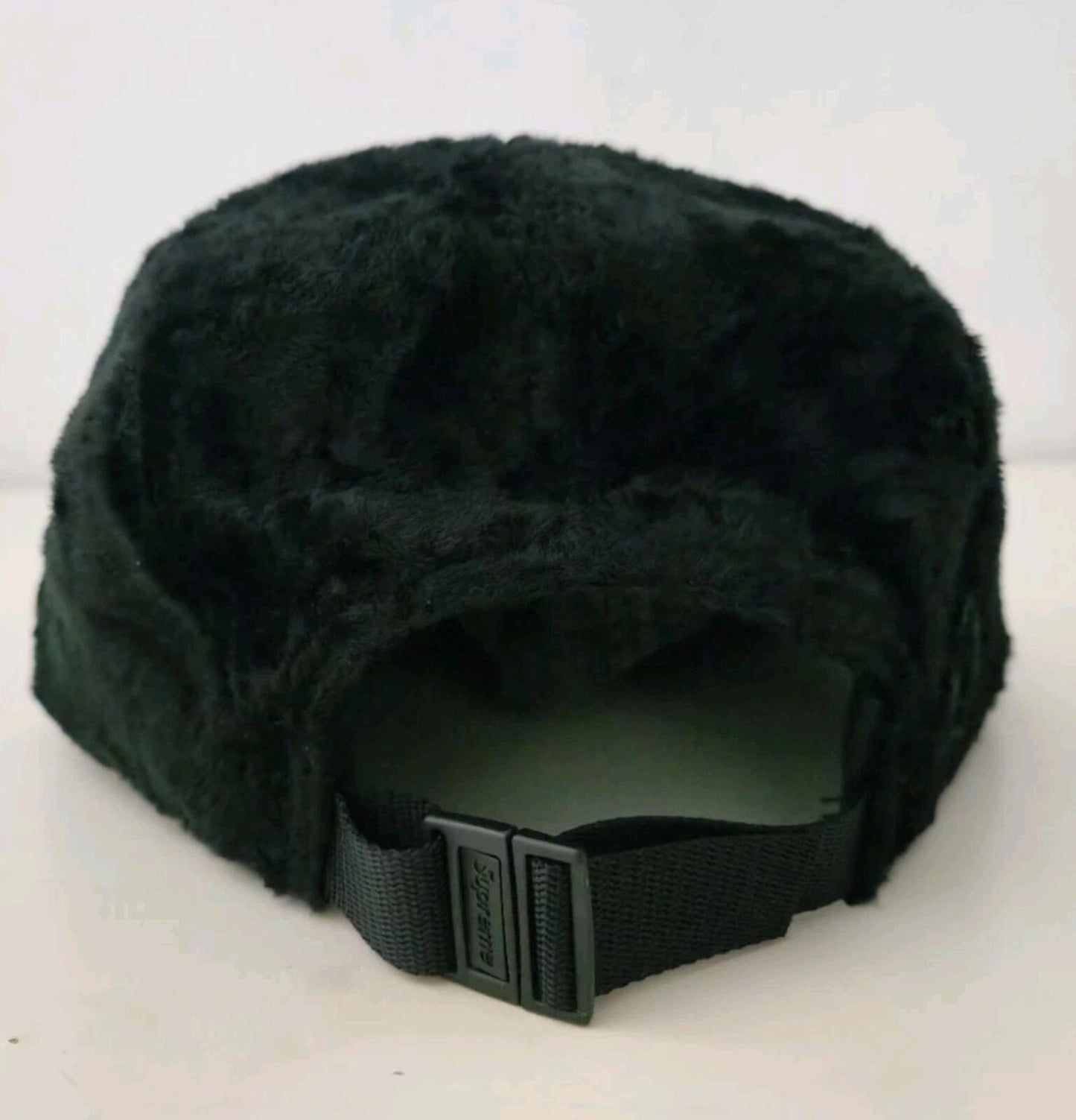 SS24 Supreme x Goodenough crushed rayon camp cap hat black  box logo
