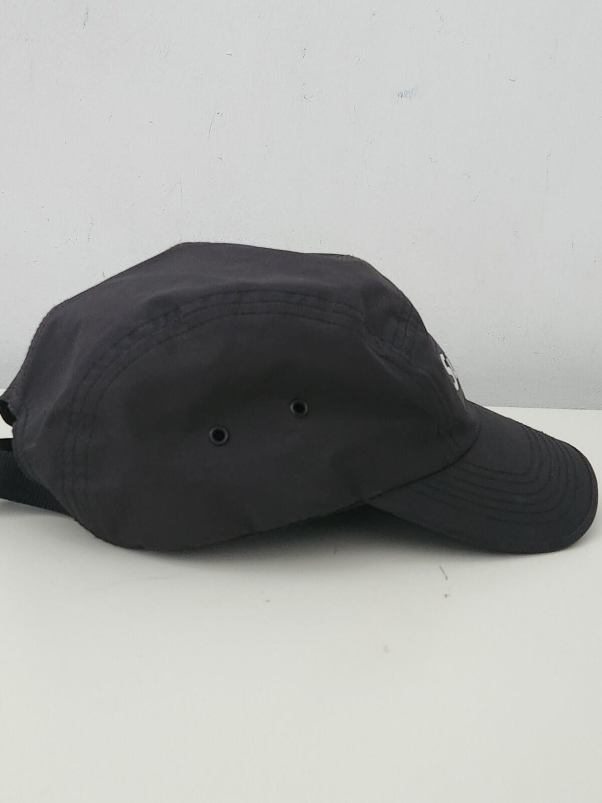 FW20 Supreme Inset Logo Camp Cap Black Rubber Box logo Water Resistant Hat