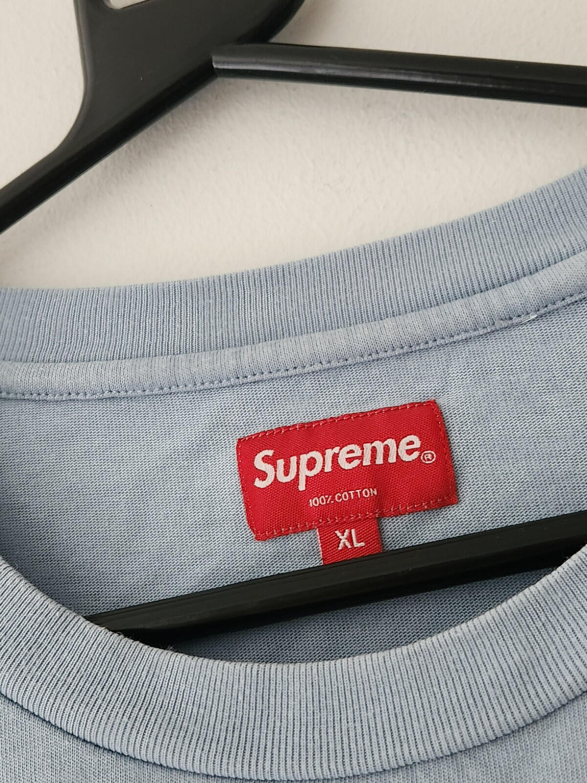 SS21 Supreme World Famous S/S Top Blue tee size XL T-shirt Light Slate