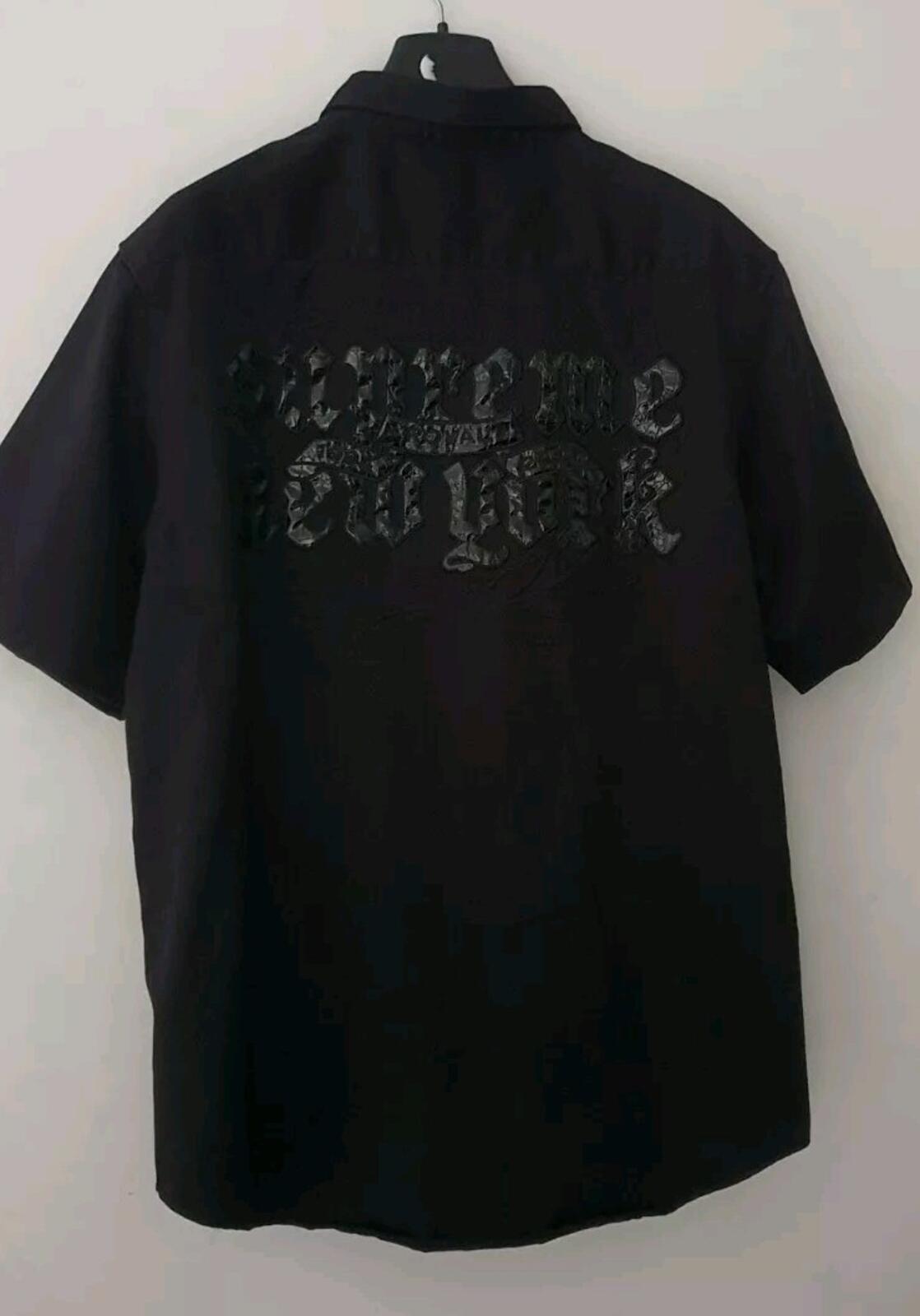 SS23 Supreme Croc Patch S/S Work Shirt Black Size L