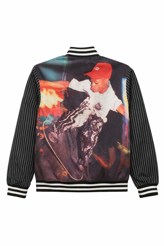 SS14 Supreme x Comme Des Garcons Chaqueta Universitaria Reversible M CDG Harold Hunter