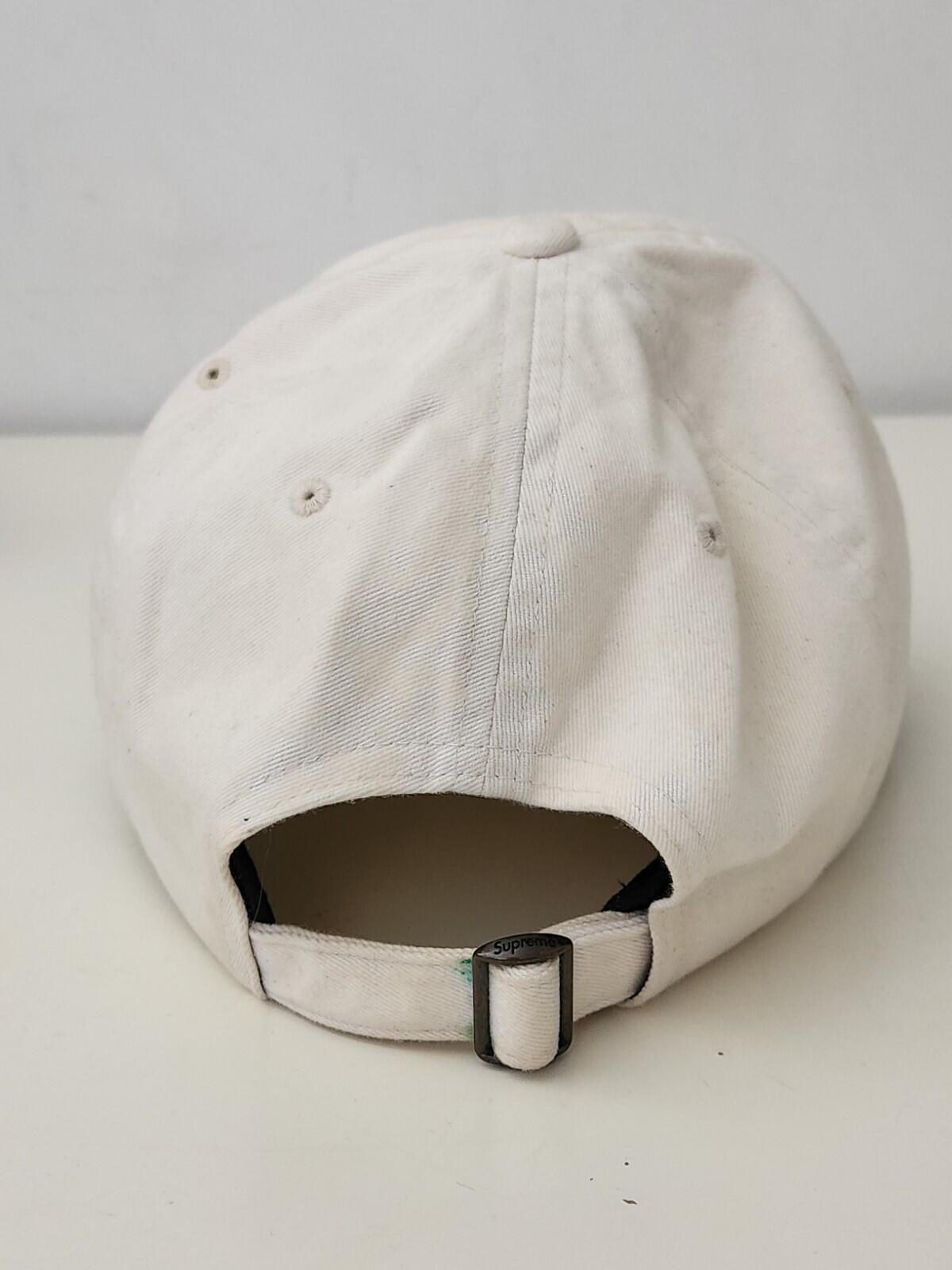 Gorra con visera de cuero de 6 paneles Supreme SS21, color blanco