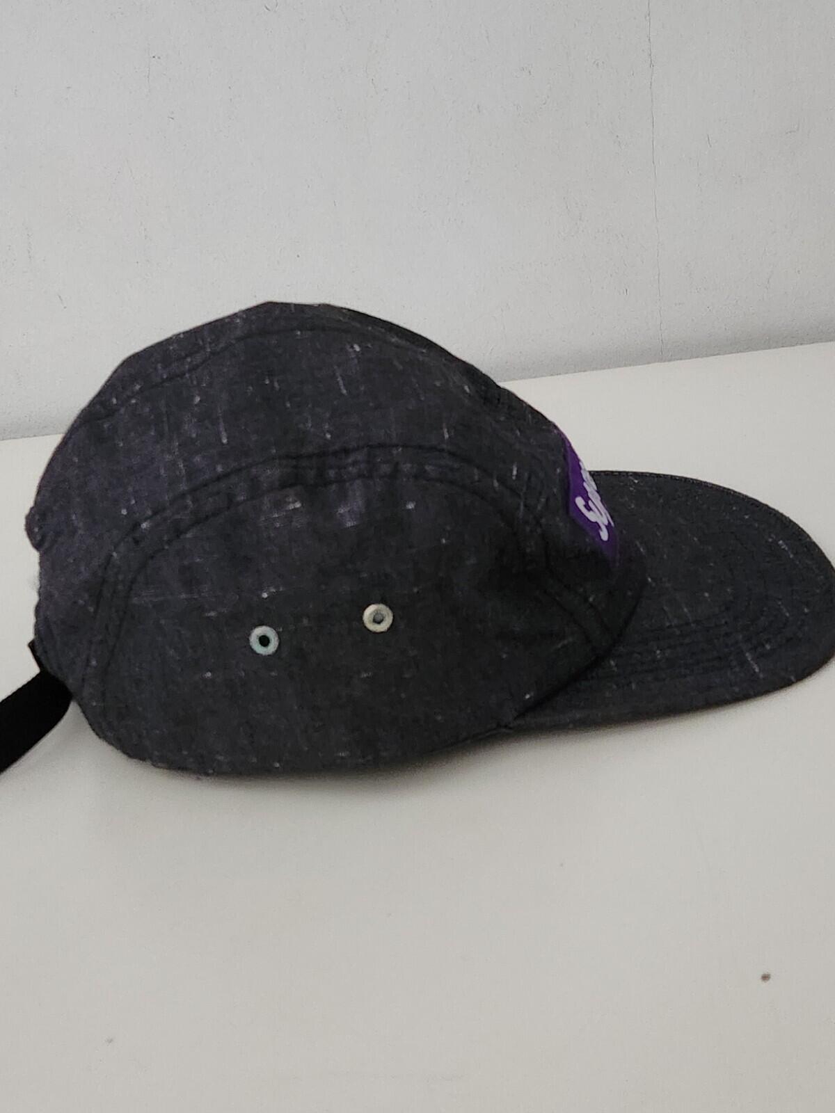 SS09 Supreme camp cap vintage Grey hat from 2009 Purple box logo Very Rare