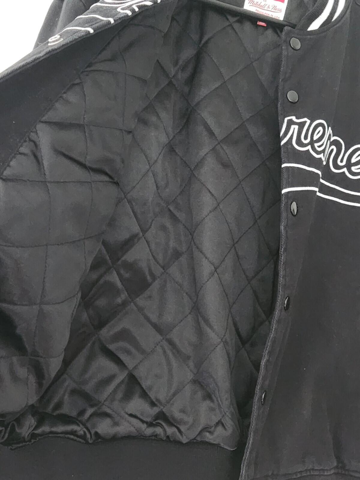 FW22 Supreme x Mitchell & Ness Doughboy Twill Varsity Jacket Black Size S