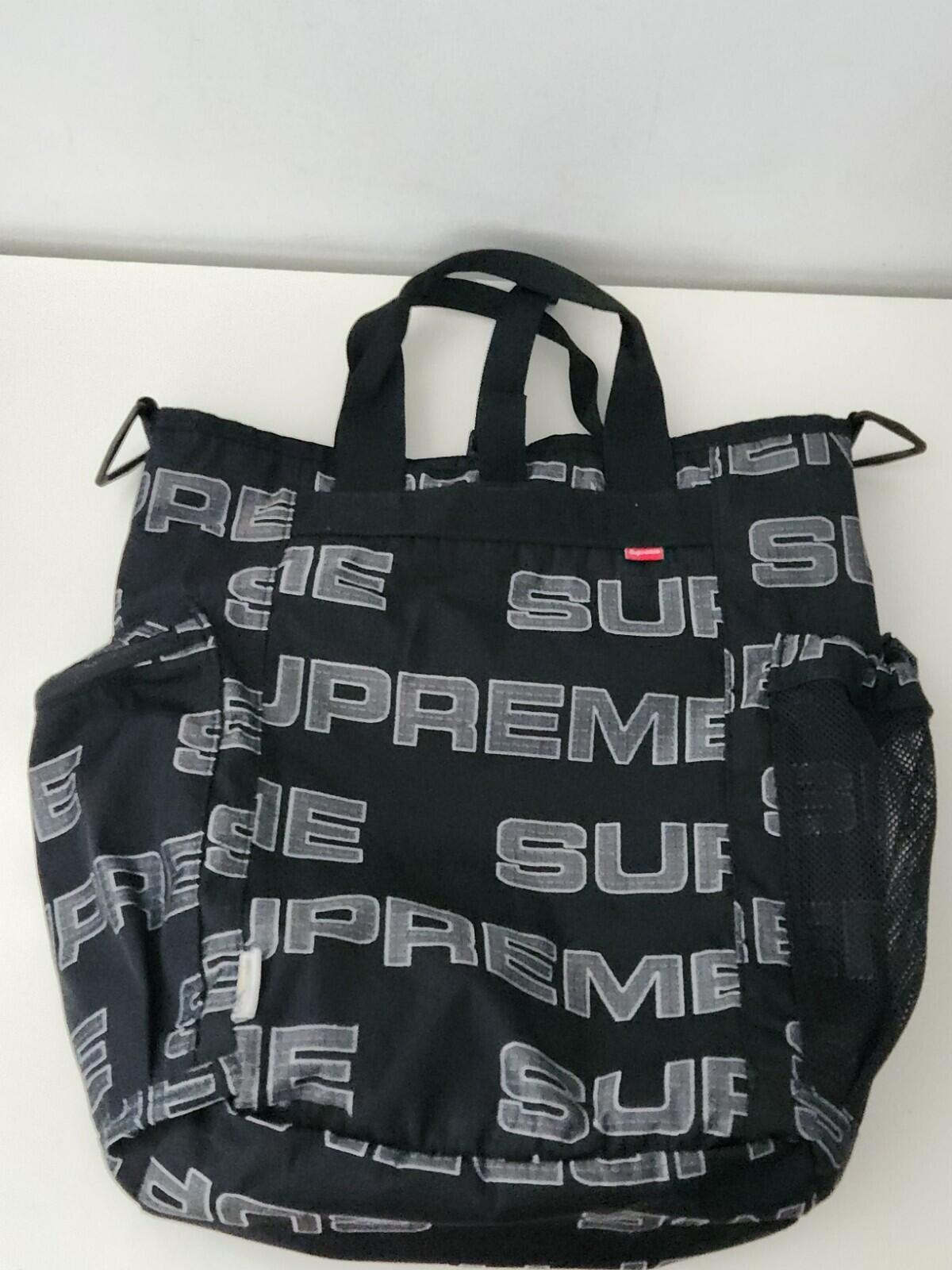 FW21 Supreme Utility Tote Black Bag Water Resistant Nylon