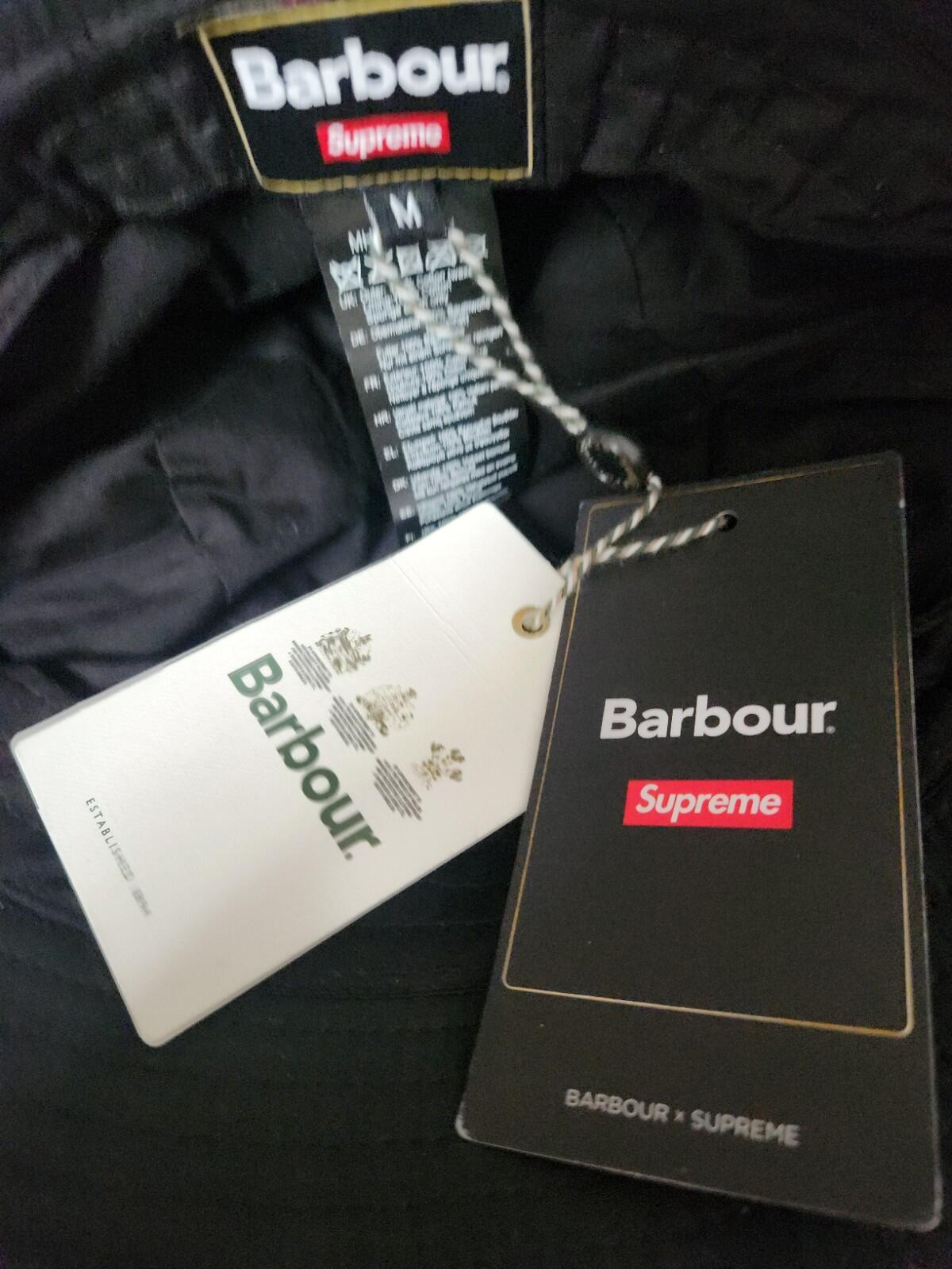 SS20 Supreme Barbour Waxed Cotton Crusher Hat Black Size M Water Resistant