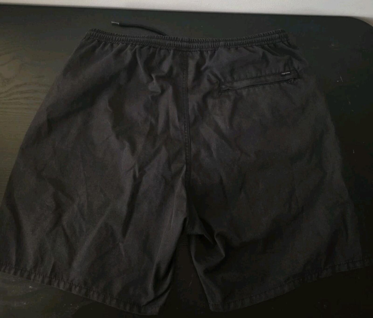 SS15 Supreme Reflective Logo Swim Short Black Größe M