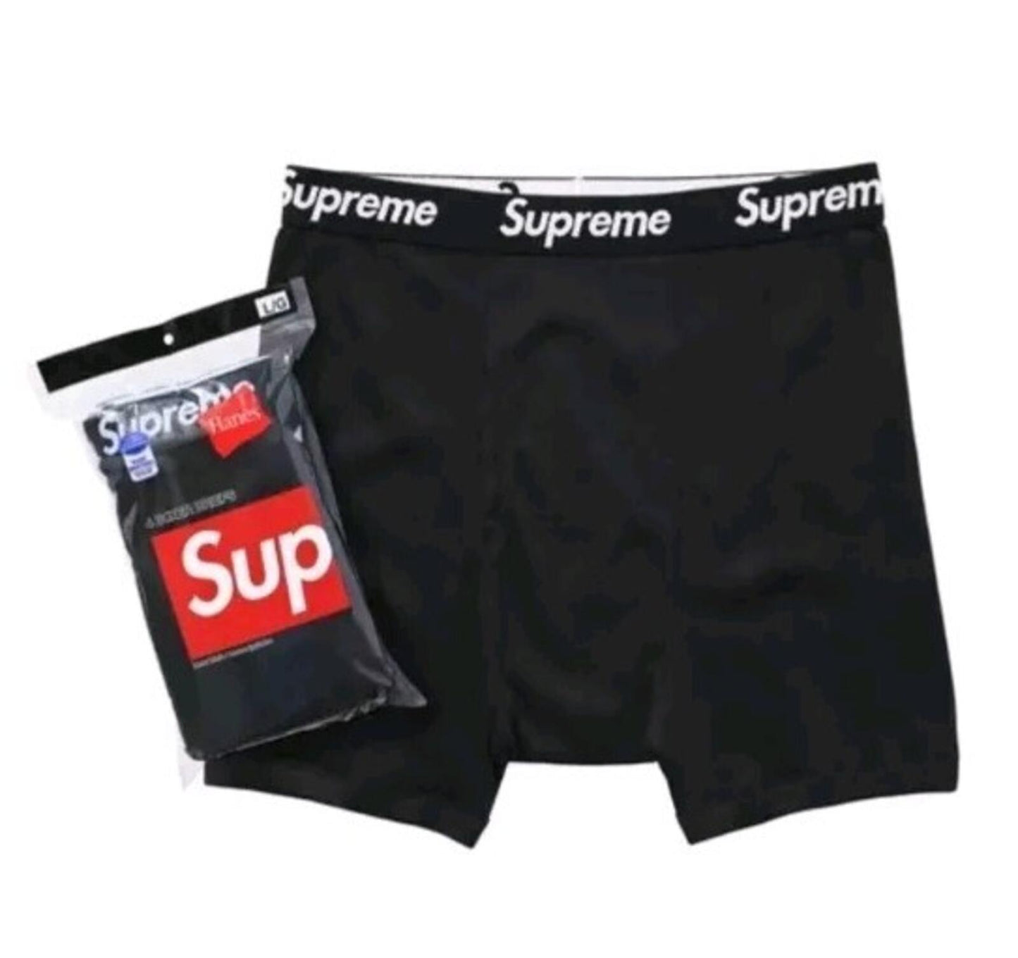 FW24 Supreme Hanes boxer briefs (4pack)Size S Small Black Underwear
